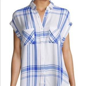 Rails Britt Cap Sleeve Plaid Shirt